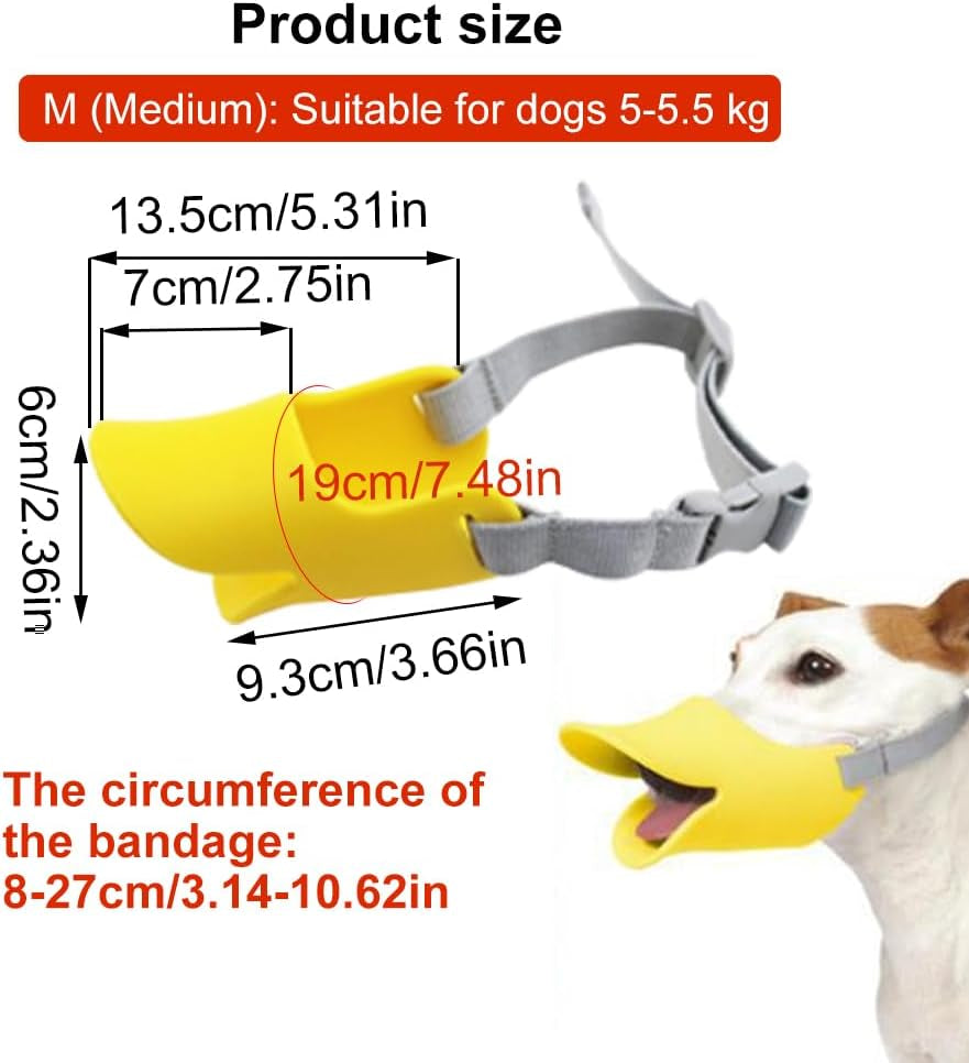 DQuakyPup Silicone Dog Muscle Adjustable for Small-Medium Dogs