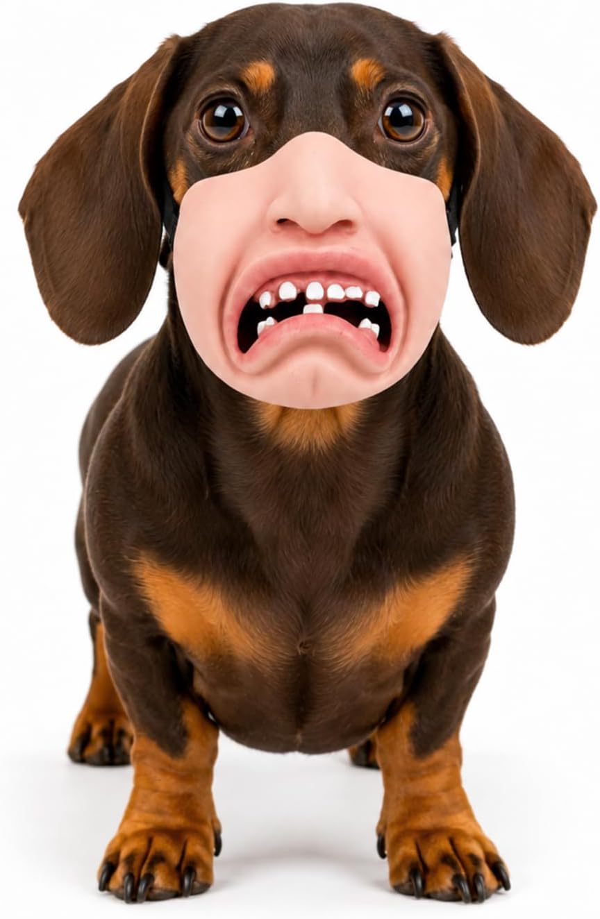 Funny Scary Dog Mask - Hilarious Pet Muzzle Costume