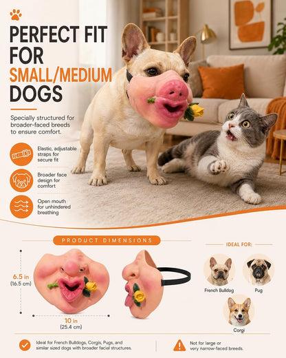 Funny Scary Dog Mask - Hilarious Pet Muzzle Costume