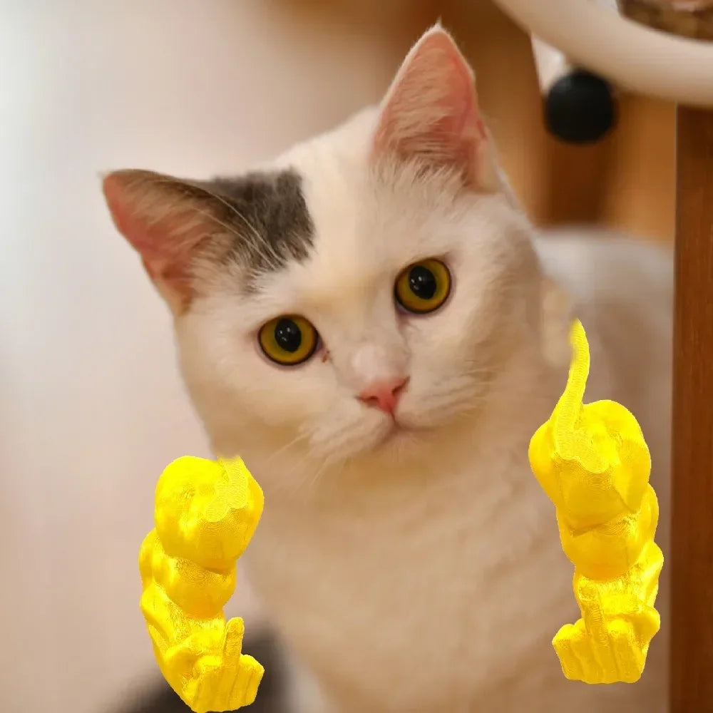 3D Printed Cat Muscle Arms Funny Finger Cosplay Prop Realistic Neck Arm Covers for Halloween Party Costume Pet Photo Shoot