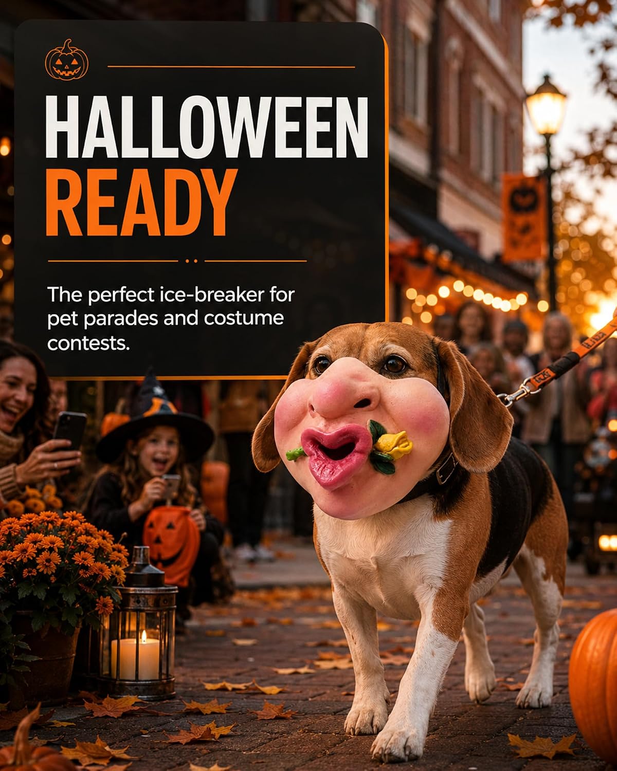 Funny Scary Dog Mask - Hilarious Pet Muzzle Costume