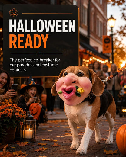Funny Scary Dog Mask - Hilarious Pet Muzzle Costume