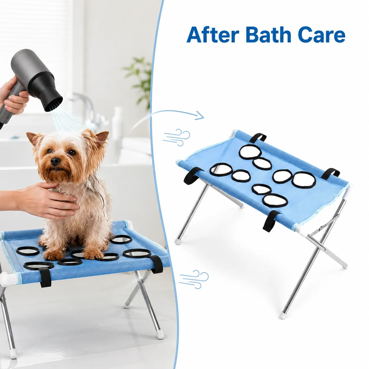 Transform Bath Time into a Breeze with Our Foldable Pet Bathing Hammock Stand – Perfect for Dogs and Cats!