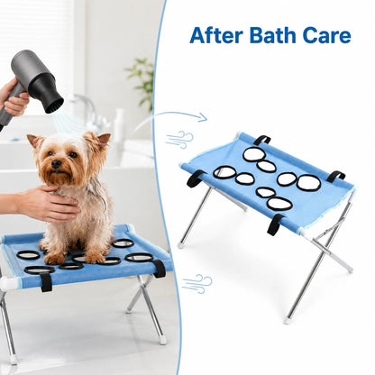 Transform Bath Time into a Breeze with Our Foldable Pet Bathing Hammock Stand – Perfect for Dogs and Cats!