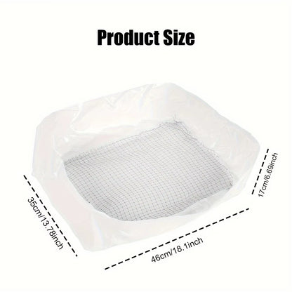 10Pcs Reusable Cat Feces Filter, Hands Free Pet Cat Excrement Liners Filter Net for Pet Hygienic Litter Box Liners